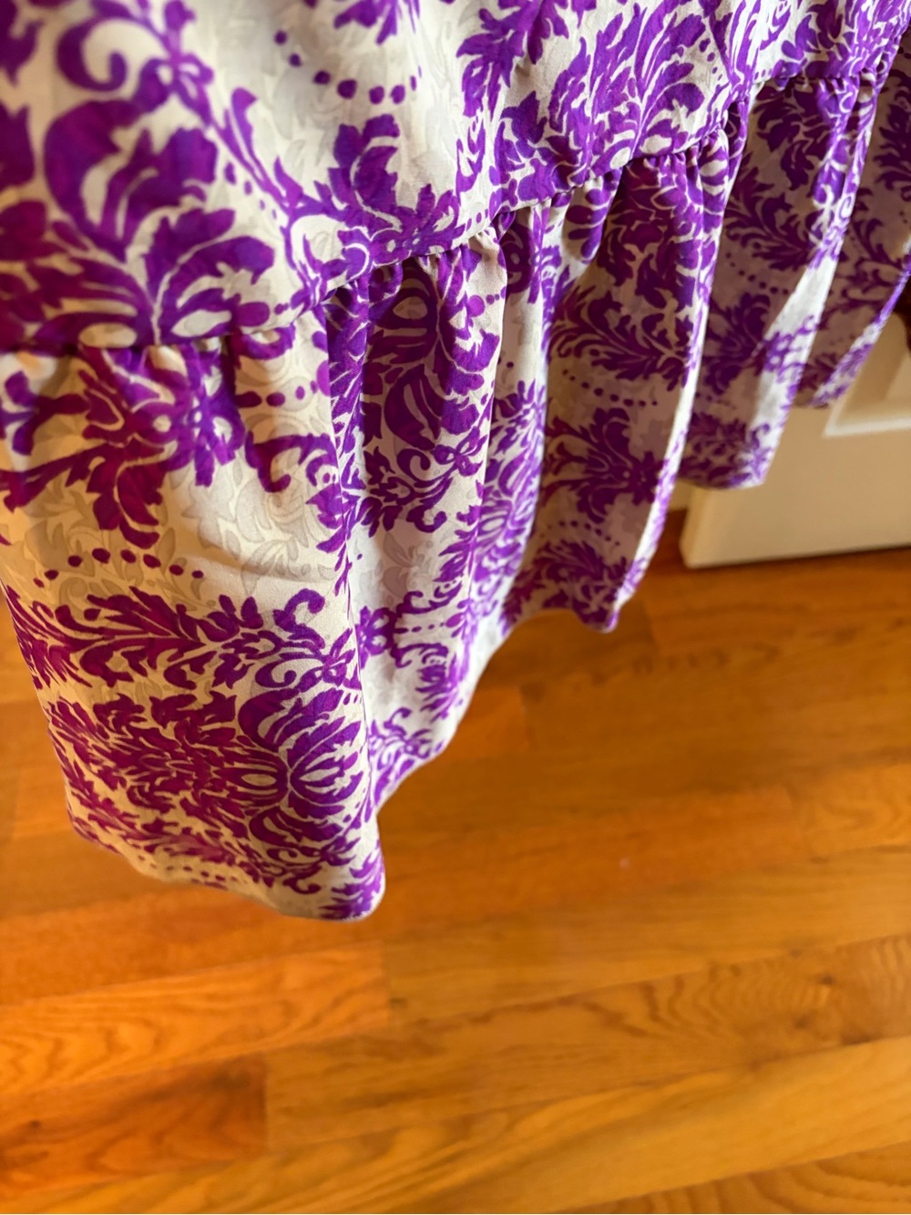 Women’s Purple Printed V-Neck Midi Dress NWOT - Picture 6 of 9